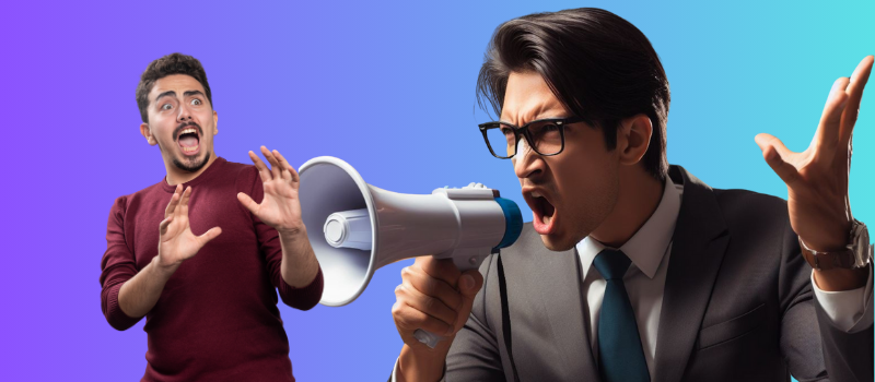 Boss shouting